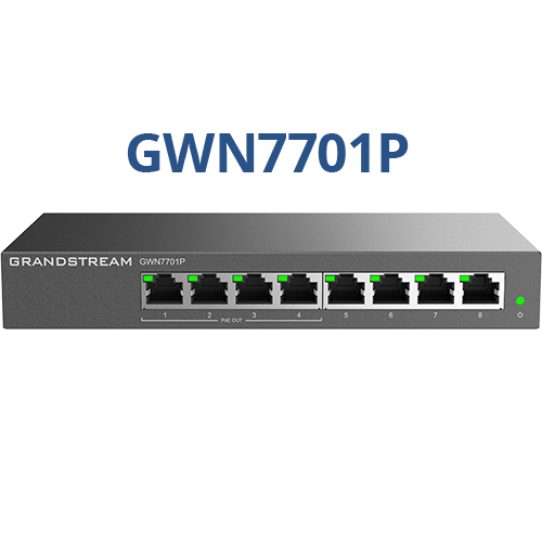 [GWN7701P] Grandstream GWN7701P, 8 Port Switch, 4 Port PoE+